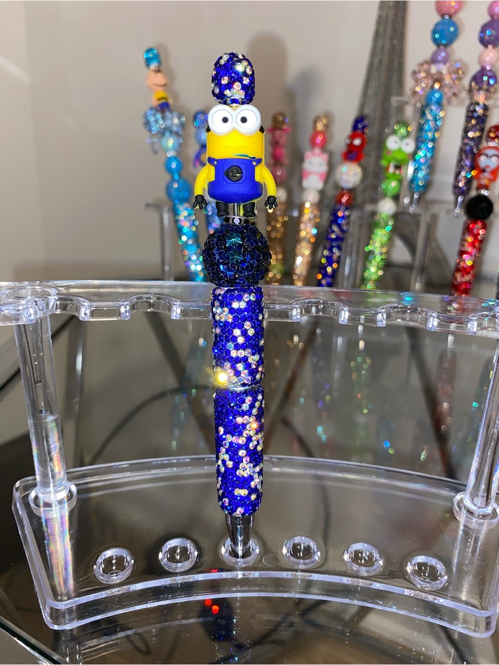 Minion Blue Rhinestone Pen - Decorative Toy Pen